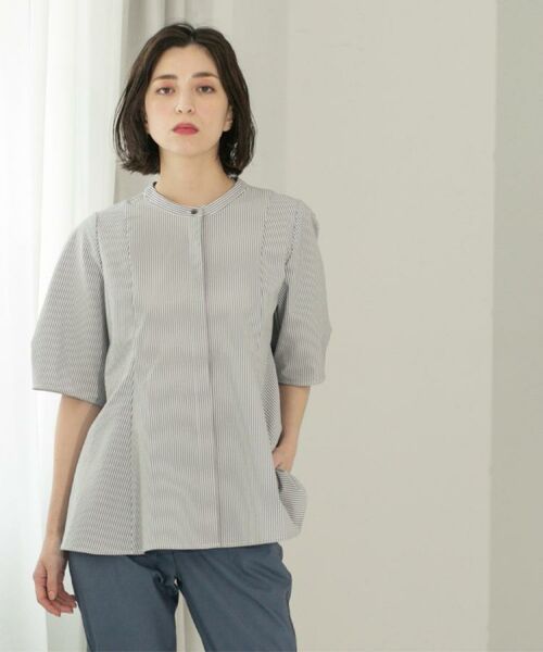 OPAQUE.CLIP / オペーク ドット クリップ シャツ・ブラウス | サッカーストライプペプラムブラウス【吸水速乾/イージーアイロン/洗濯機洗い可】 | 詳細17
