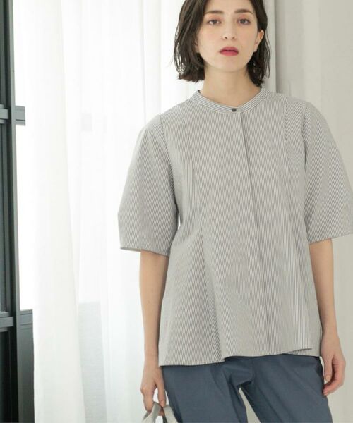 OPAQUE.CLIP / オペーク ドット クリップ シャツ・ブラウス | サッカーストライプペプラムブラウス【吸水速乾/イージーアイロン/洗濯機洗い可】 | 詳細18