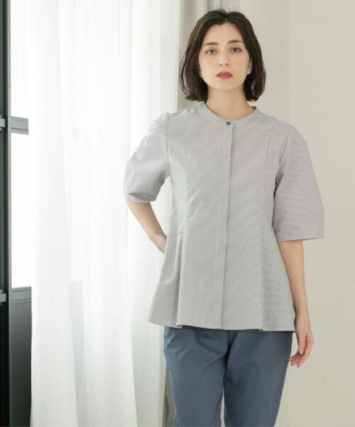 OPAQUE.CLIP / オペーク ドット クリップ シャツ・ブラウス | サッカーストライプペプラムブラウス【吸水速乾/イージーアイロン/洗濯機洗い可】 | 詳細19