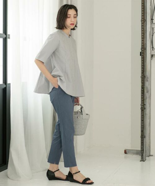 OPAQUE.CLIP / オペーク ドット クリップ シャツ・ブラウス | サッカーストライプペプラムブラウス【吸水速乾/イージーアイロン/洗濯機洗い可】 | 詳細20