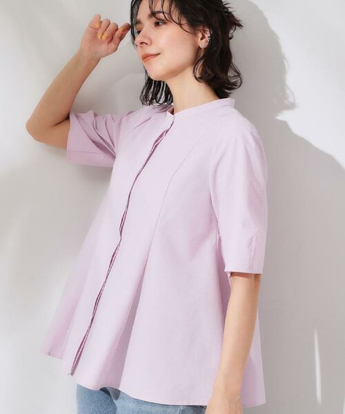 OPAQUE.CLIP / オペーク ドット クリップ シャツ・ブラウス | サッカーストライプペプラムブラウス【吸水速乾/イージーアイロン/洗濯機洗い可】 | 詳細28