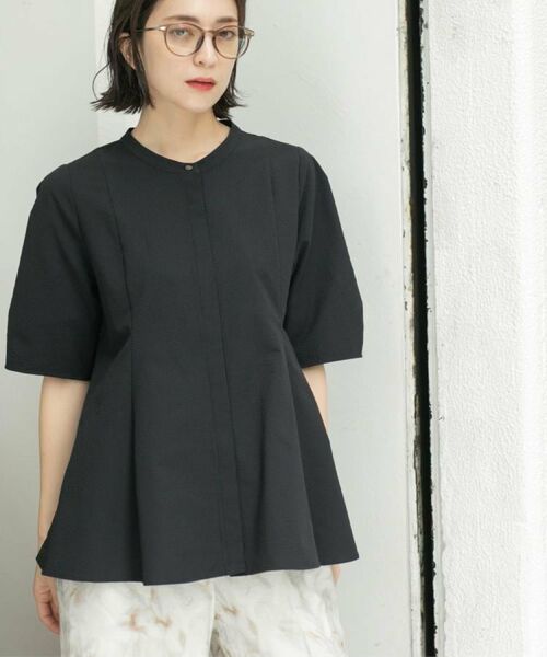 OPAQUE.CLIP / オペーク ドット クリップ シャツ・ブラウス | サッカーストライプペプラムブラウス【吸水速乾/イージーアイロン/洗濯機洗い可】 | 詳細3