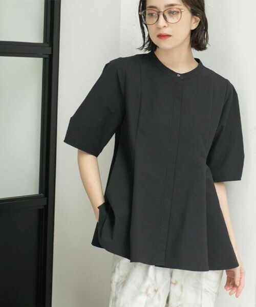 OPAQUE.CLIP / オペーク ドット クリップ シャツ・ブラウス | サッカーストライプペプラムブラウス【吸水速乾/イージーアイロン/洗濯機洗い可】 | 詳細5