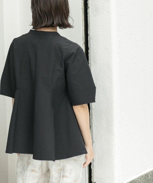 OPAQUE.CLIP / オペーク ドット クリップ シャツ・ブラウス | サッカーストライプペプラムブラウス【吸水速乾/イージーアイロン/洗濯機洗い可】 | 詳細8