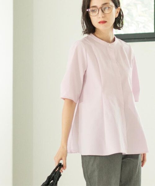 OPAQUE.CLIP / オペーク ドット クリップ シャツ・ブラウス | サッカーストライプペプラムブラウス【吸水速乾/イージーアイロン/洗濯機洗い可】 | 詳細9