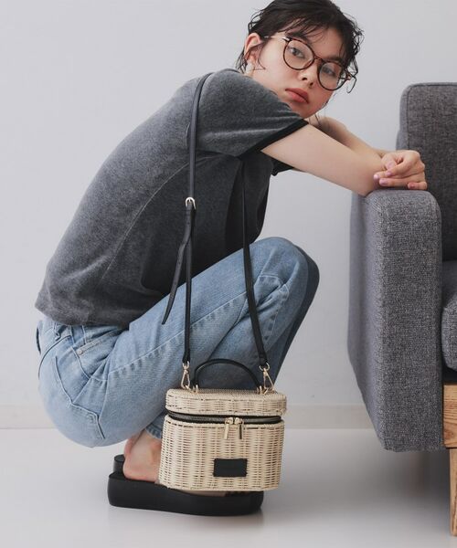 OPAQUE.CLIP / オペーク ドット クリップ ショルダーバッグ | 【2WAY】ラタンバニティショルダーバッグ | 詳細1