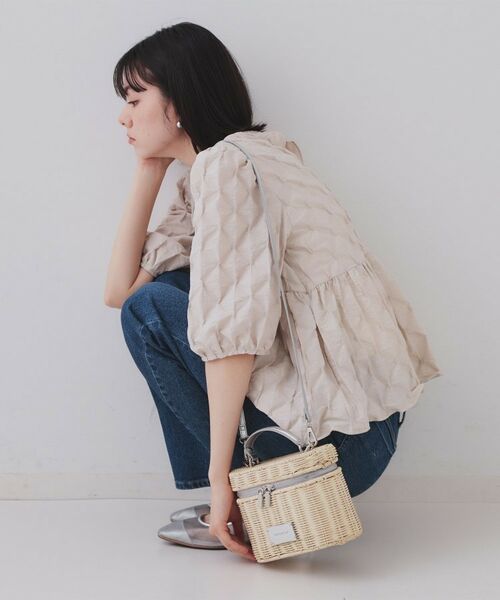 OPAQUE.CLIP / オペーク ドット クリップ ショルダーバッグ | 【2WAY】ラタンバニティショルダーバッグ | 詳細4