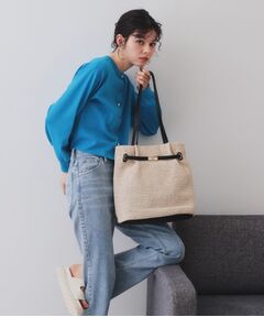 OPAQUE.CLIP / オペーク ドット クリップ トートバッグ | フロントベルトデザイン雑材合皮コンビトートバッグ