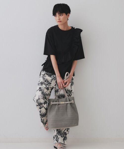 OPAQUE.CLIP / オペーク ドット クリップ トートバッグ | フロントベルトデザイン雑材合皮コンビトートバッグ | 詳細4