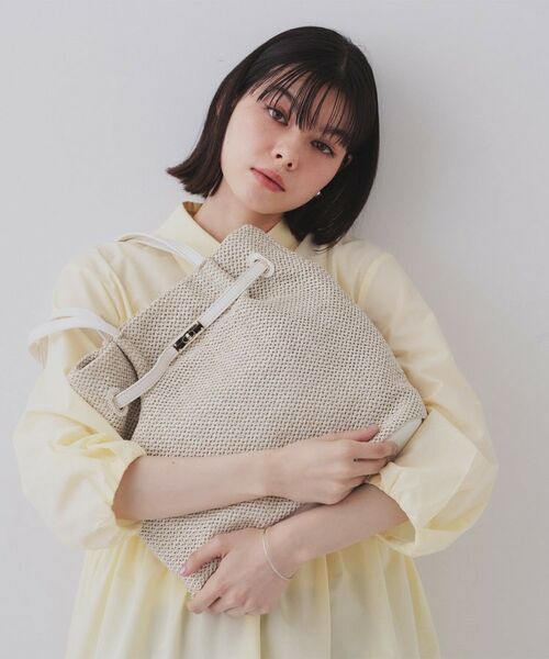 OPAQUE.CLIP / オペーク ドット クリップ トートバッグ | フロントベルトデザイン雑材合皮コンビトートバッグ | 詳細5