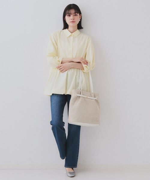 OPAQUE.CLIP / オペーク ドット クリップ トートバッグ | フロントベルトデザイン雑材合皮コンビトートバッグ | 詳細6