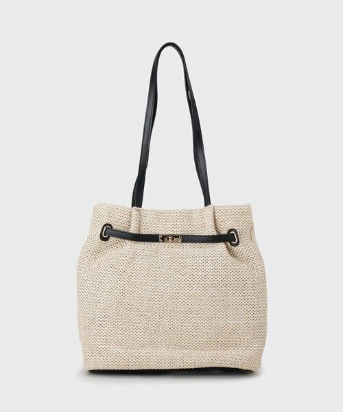 OPAQUE.CLIP / オペーク ドット クリップ トートバッグ | フロントベルトデザイン雑材合皮コンビトートバッグ | 詳細7