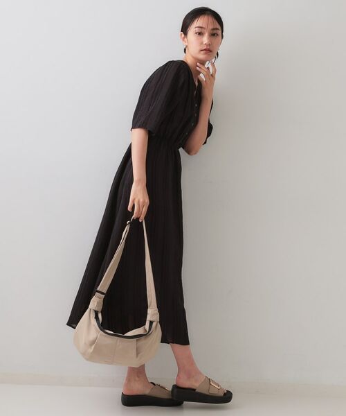 OPAQUE.CLIP / オペーク ドット クリップ ショルダーバッグ | 【2WAY】タックデザインミドルショルダーバッグ | 詳細5