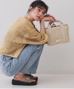 OPAQUE.CLIP / オペーク ドット クリップ ショルダーバッグ | 【2WAY】スクエアミドルペーパーかごバッグ