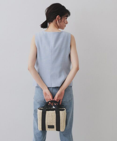 OPAQUE.CLIP / オペーク ドット クリップ ショルダーバッグ | 【2WAY】スクエアミドルペーパーかごバッグ | 詳細3