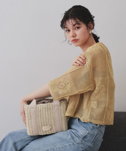 OPAQUE.CLIP / オペーク ドット クリップ ショルダーバッグ | 【2WAY】スクエアミドルペーパーかごバッグ | 詳細5