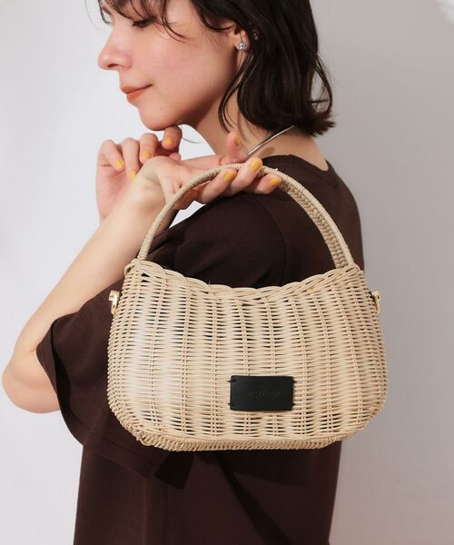 OPAQUE.CLIP / オペーク ドット クリップ ショルダーバッグ | 【2WAY】ラタンワンハンドルミニショルダーバッグ | 詳細1