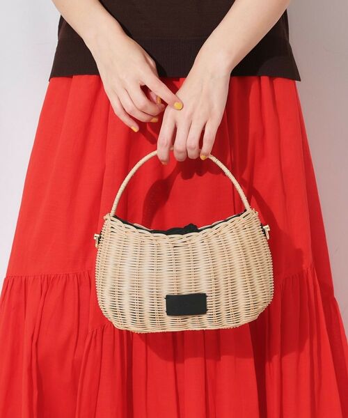 OPAQUE. CLIP/オペーク ドット クリップ 【2WAY】ラタンワンハンドルミニショルダーバッグ ブラック(019) 00 OPAQUE. CLIP/オペーク ドット クリップ 【2WAY】ラタンワンハンドルミニショルダーバッグ ブラック(019) 00