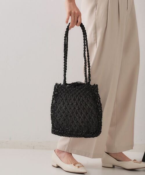 OPAQUE.CLIP / オペーク ドット クリップ ショルダーバッグ | 巾着付きマクラメショルダーバッグ | 詳細1