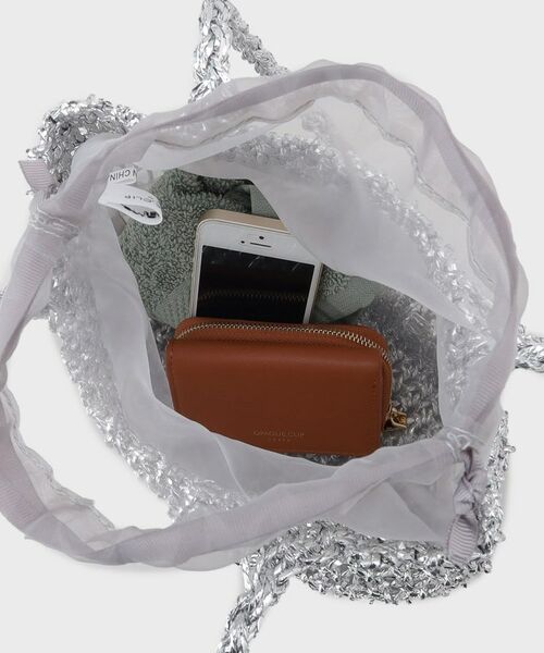 OPAQUE.CLIP / オペーク ドット クリップ ショルダーバッグ | 巾着付きマクラメショルダーバッグ | 詳細12