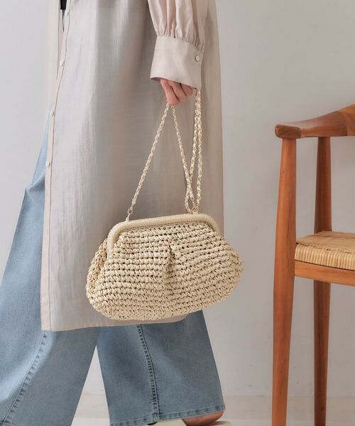 OPAQUE.CLIP / オペーク ドット クリップ ショルダーバッグ | 【3WAY】フラワークリップ付きがま口ペーパーショルダーバッグ | 詳細4