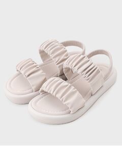 OPAQUE.CLIP / オペーク ドット クリップ サンダル | ギャザーベルト厚底フットベッドサンダル