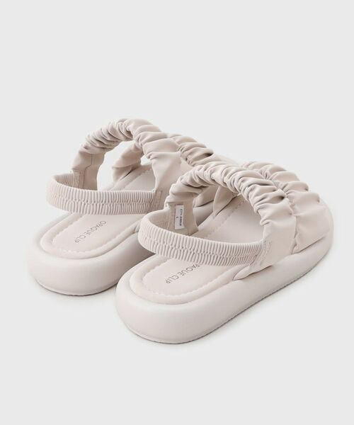 OPAQUE.CLIP / オペーク ドット クリップ サンダル | ギャザーベルト厚底フットベッドサンダル | 詳細3