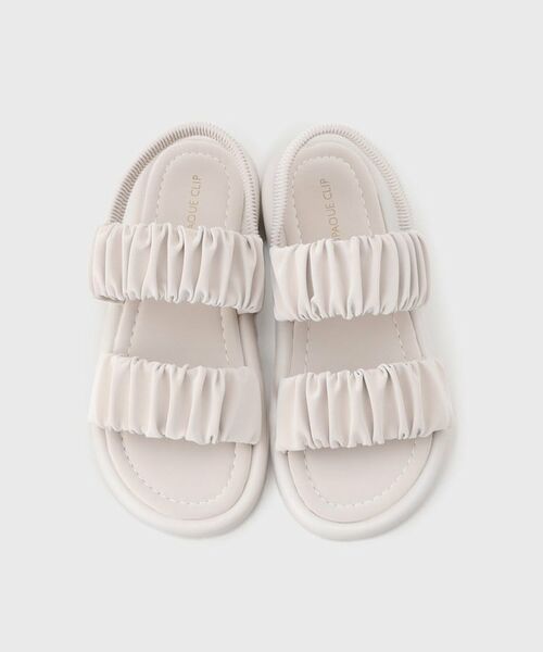 OPAQUE.CLIP / オペーク ドット クリップ サンダル | ギャザーベルト厚底フットベッドサンダル | 詳細4