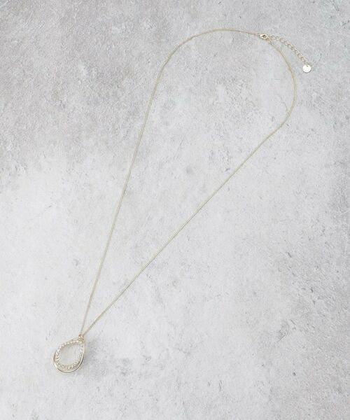 OPAQUE.CLIP / オペーク ドット クリップ ネックレス・ペンダント・チョーカー | 変型メタルリング×ビジューリングネックレス | 詳細2