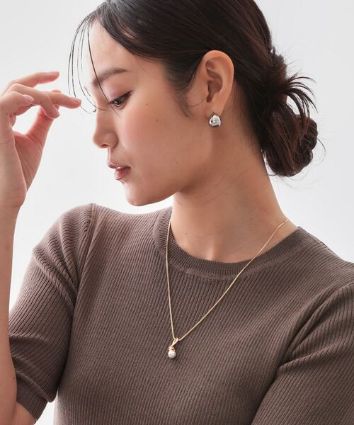 OPAQUE.CLIP / オペーク ドット クリップ ネックレス・ペンダント・チョーカー | 前後2WAY  フェイクパールノットデザインネックレス | 詳細4