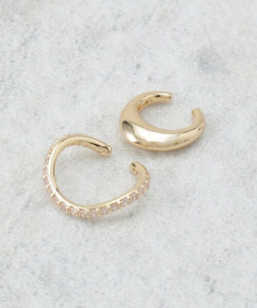 OPAQUE.CLIP / オペーク ドット クリップ ピアス・イヤリング | ビジュー メタル セットイヤーカフ | 詳細1