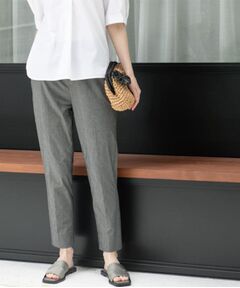 OPAQUE.CLIP / オペーク ドット クリップ ショート・ハーフ・半端丈パンツ | 麻混ハイストレッチイージースティックパンツ【洗濯機洗い可】