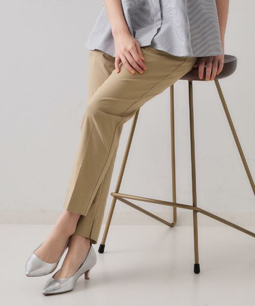 OPAQUE.CLIP / オペーク ドット クリップ ショート・ハーフ・半端丈パンツ | 麻混ハイストレッチイージースティックパンツ【洗濯機洗い可】 | 詳細11