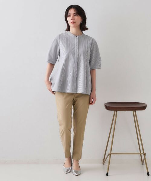 OPAQUE.CLIP / オペーク ドット クリップ ショート・ハーフ・半端丈パンツ | 麻混ハイストレッチイージースティックパンツ【洗濯機洗い可】 | 詳細13