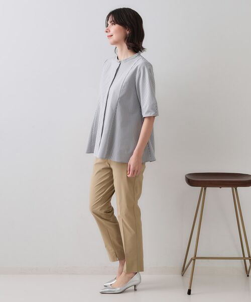 OPAQUE.CLIP / オペーク ドット クリップ ショート・ハーフ・半端丈パンツ | 麻混ハイストレッチイージースティックパンツ【洗濯機洗い可】 | 詳細14