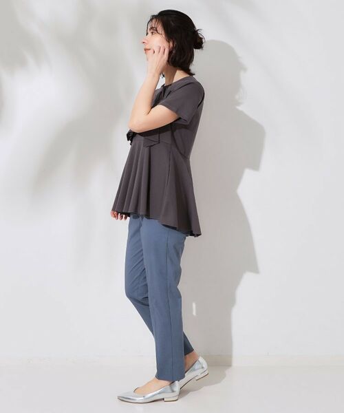 OPAQUE.CLIP / オペーク ドット クリップ ショート・ハーフ・半端丈パンツ | 麻混ハイストレッチイージースティックパンツ【洗濯機洗い可】 | 詳細19