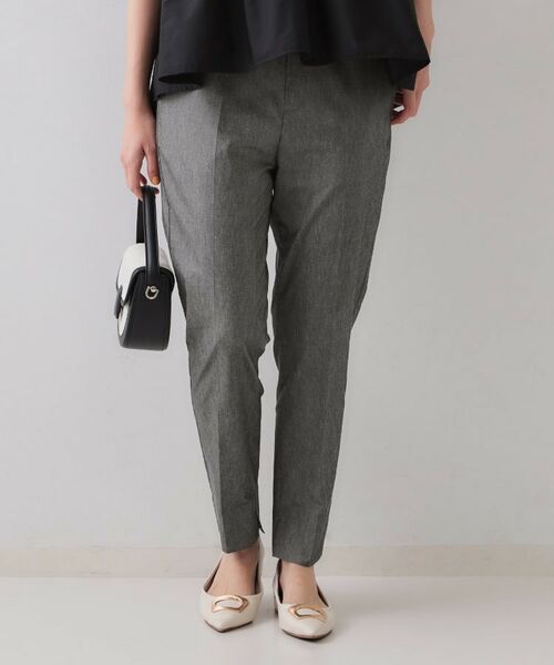 OPAQUE.CLIP / オペーク ドット クリップ ショート・ハーフ・半端丈パンツ | 麻混ハイストレッチイージースティックパンツ【洗濯機洗い可】 | 詳細2