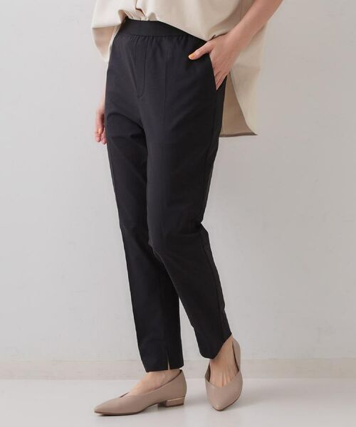 OPAQUE.CLIP / オペーク ドット クリップ ショート・ハーフ・半端丈パンツ | 麻混ハイストレッチイージースティックパンツ【洗濯機洗い可】 | 詳細6