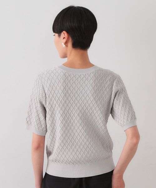 OPAQUE.CLIP / オペーク ドット クリップ ニット・セーター | 柄編みハーフスリーブニット【洗濯機洗い可】 | 詳細15