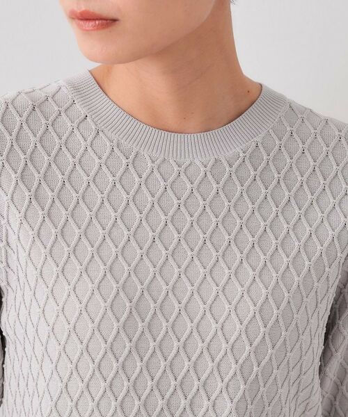 OPAQUE.CLIP / オペーク ドット クリップ ニット・セーター | 柄編みハーフスリーブニット【洗濯機洗い可】 | 詳細16