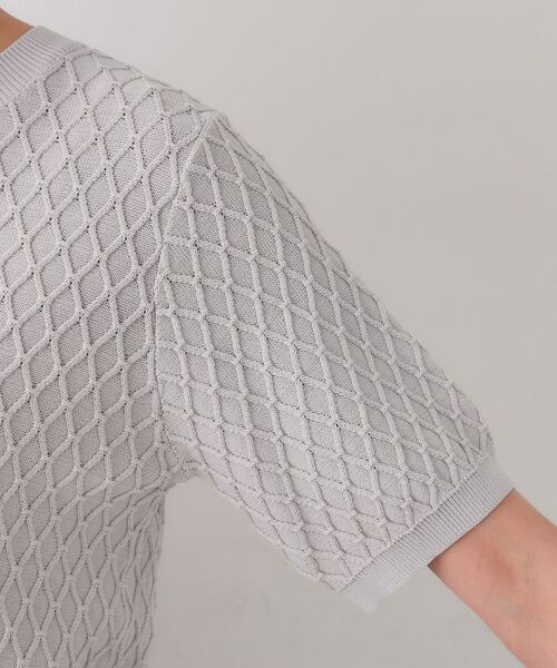 OPAQUE.CLIP / オペーク ドット クリップ ニット・セーター | 柄編みハーフスリーブニット【洗濯機洗い可】 | 詳細17