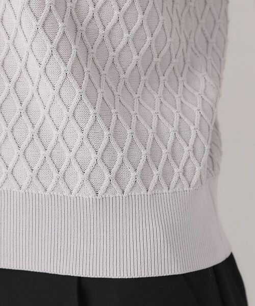 OPAQUE.CLIP / オペーク ドット クリップ ニット・セーター | 柄編みハーフスリーブニット【洗濯機洗い可】 | 詳細18