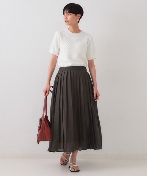 OPAQUE.CLIP / オペーク ドット クリップ ニット・セーター | 柄編みハーフスリーブニット【洗濯機洗い可】 | 詳細2