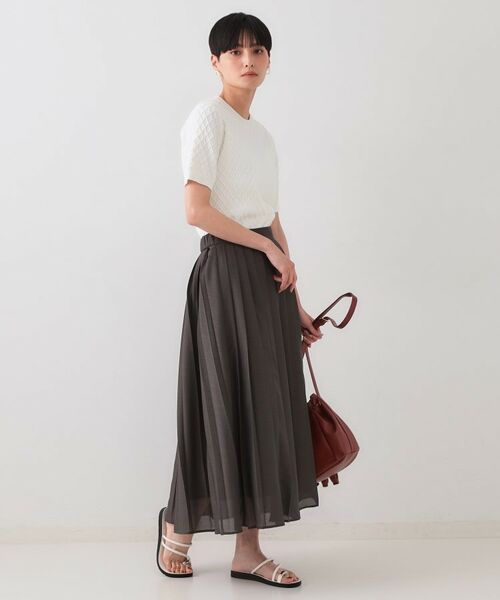 OPAQUE.CLIP / オペーク ドット クリップ ニット・セーター | 柄編みハーフスリーブニット【洗濯機洗い可】 | 詳細3