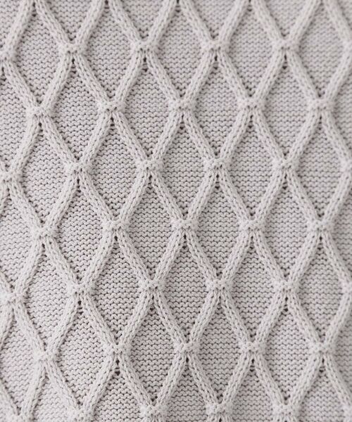 OPAQUE.CLIP / オペーク ドット クリップ ニット・セーター | 柄編みハーフスリーブニット【洗濯機洗い可】 | 詳細8