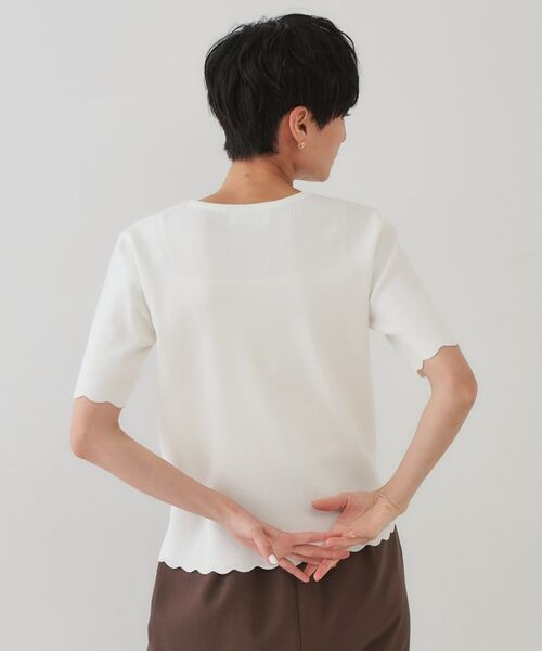 OPAQUE.CLIP / オペーク ドット クリップ ニット・セーター | 裾スカラップニット【洗濯機洗い可】 | 詳細1