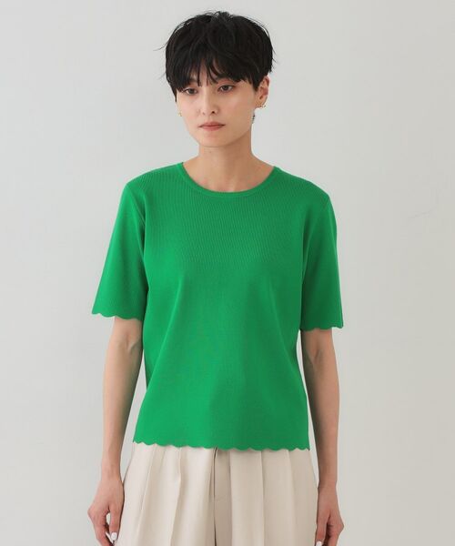 OPAQUE.CLIP / オペーク ドット クリップ ニット・セーター | 裾スカラップニット【洗濯機洗い可】 | 詳細13