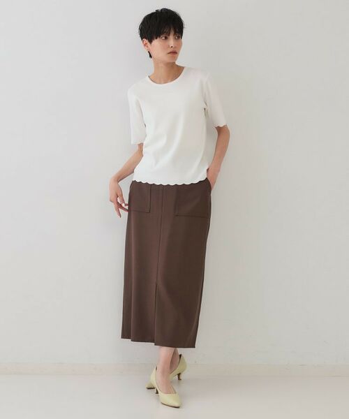 OPAQUE.CLIP / オペーク ドット クリップ ニット・セーター | 裾スカラップニット【洗濯機洗い可】 | 詳細2