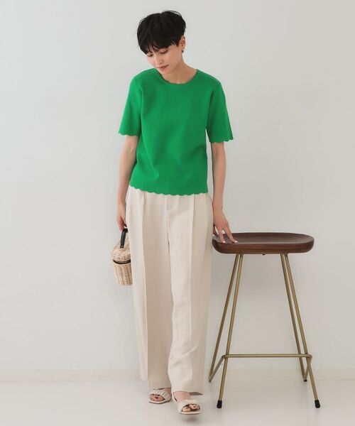 OPAQUE.CLIP / オペーク ドット クリップ ニット・セーター | 裾スカラップニット【洗濯機洗い可】 | 詳細6