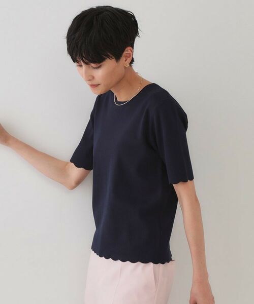 OPAQUE.CLIP / オペーク ドット クリップ ニット・セーター | 裾スカラップニット【洗濯機洗い可】 | 詳細9